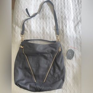 Rebecca Minkoff Leather Crossbody Tote, Gray